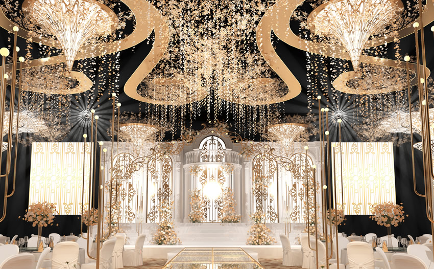 新城花木兰喜事汇金色大厅效果展示